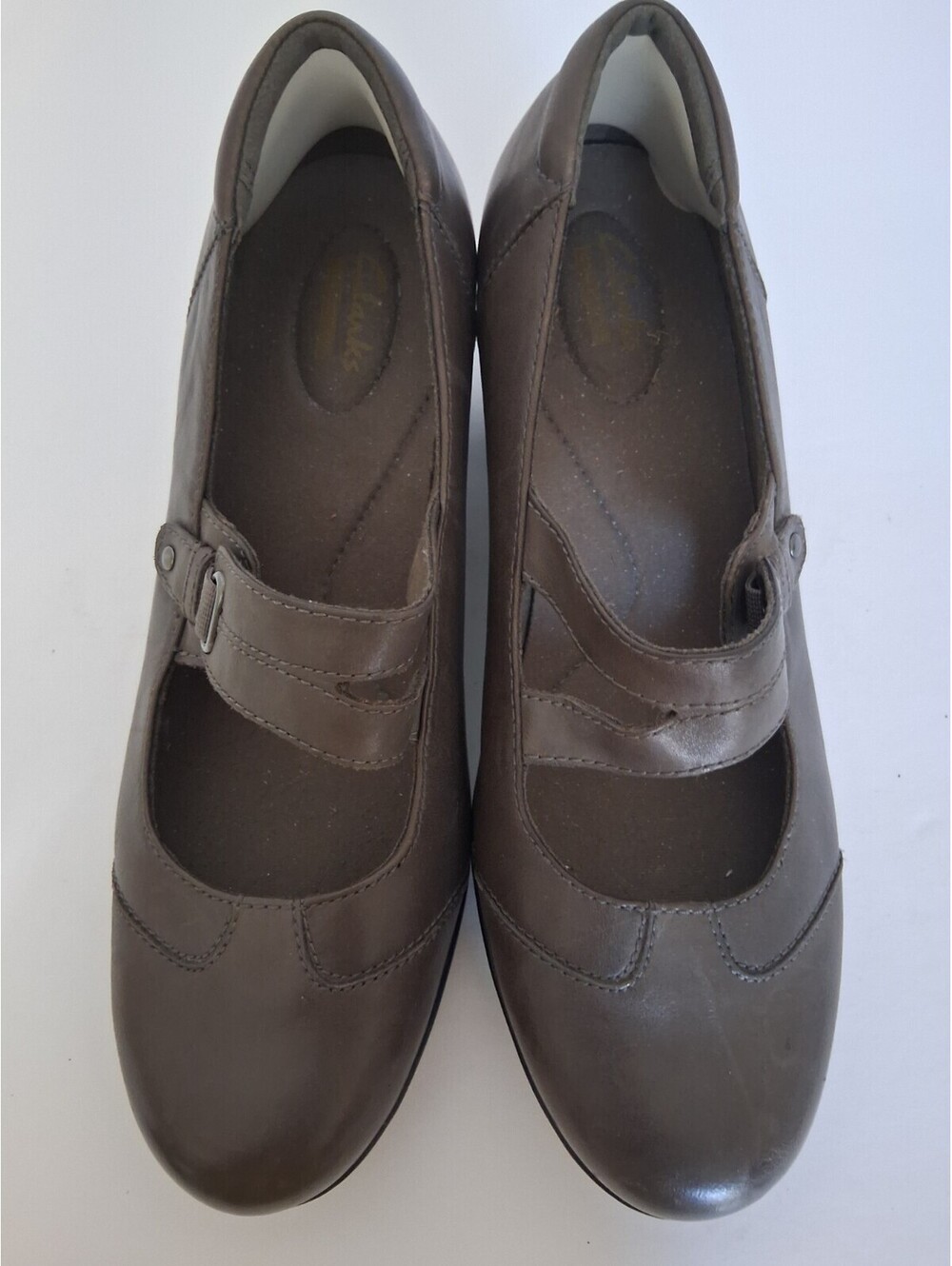 Clarks Women's Brown Comfort Mary Jane Shoes 8.5W